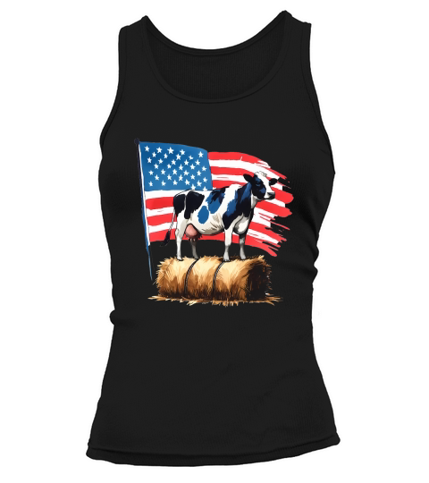 Stars, stripes and moo 02 Tank top Woman