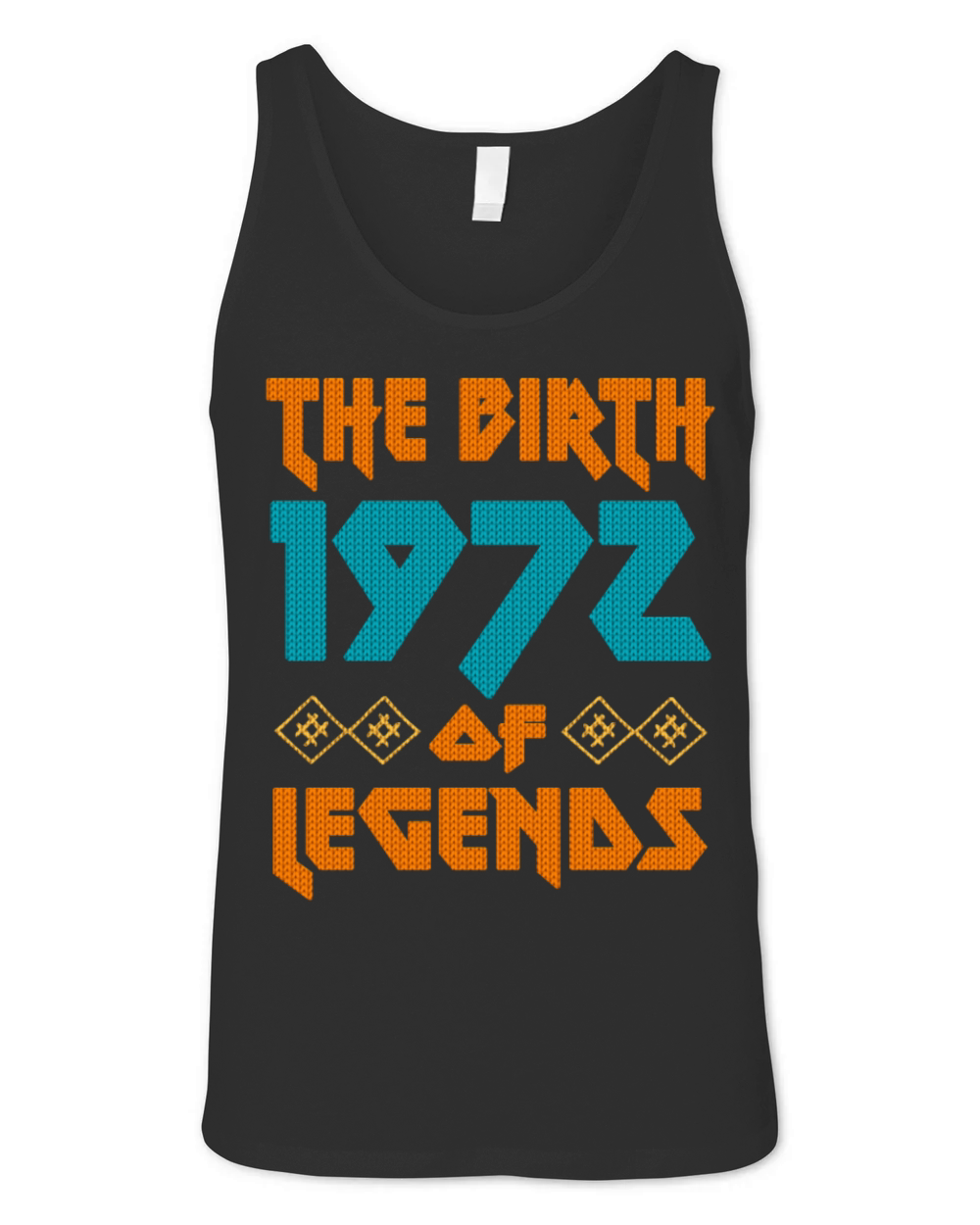 50th Birthday Vintage 1972 Metal Style Ugly Unisex Jersey Tank