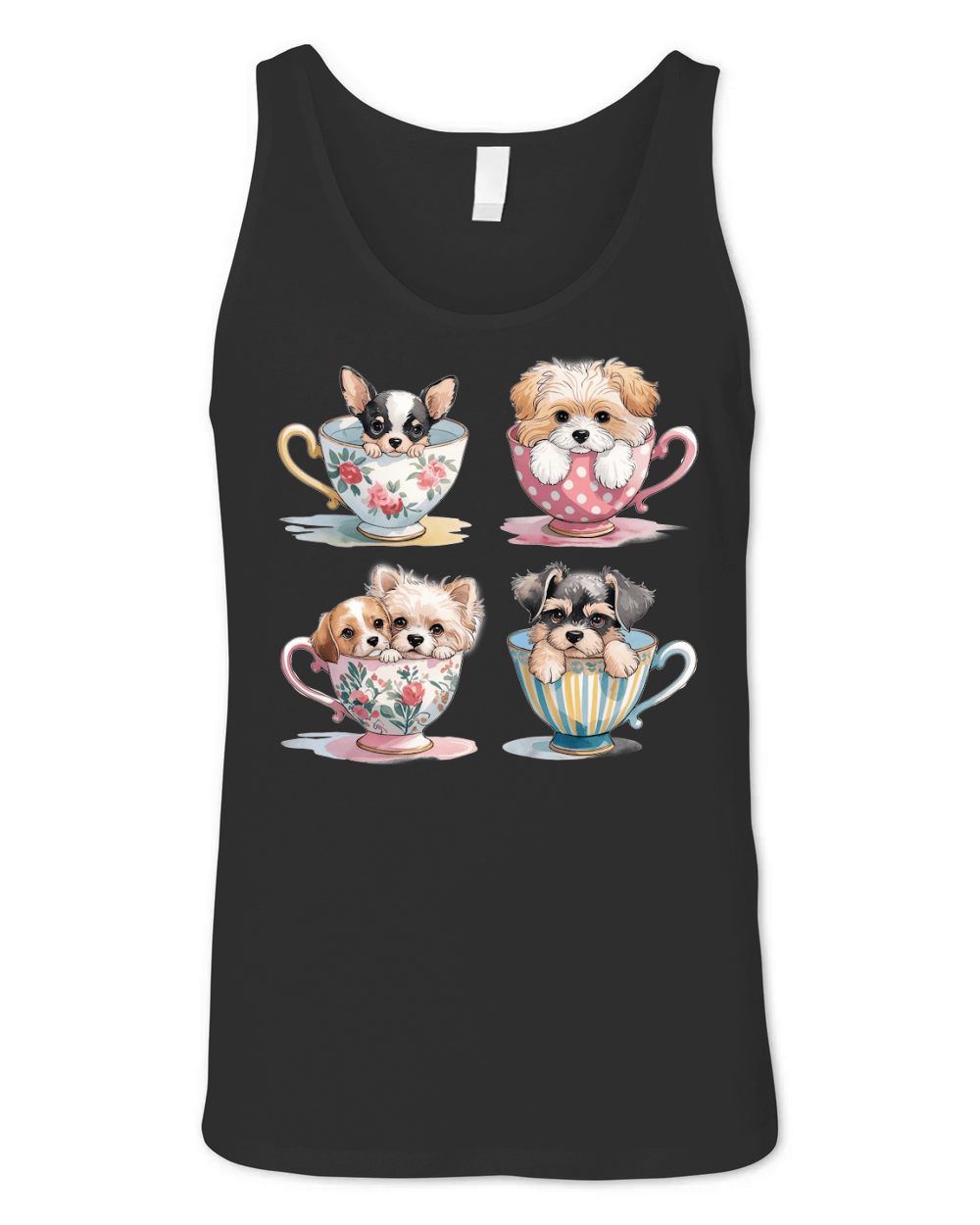 Dog Watercolor Bundle 08 Unisex Jersey Tank