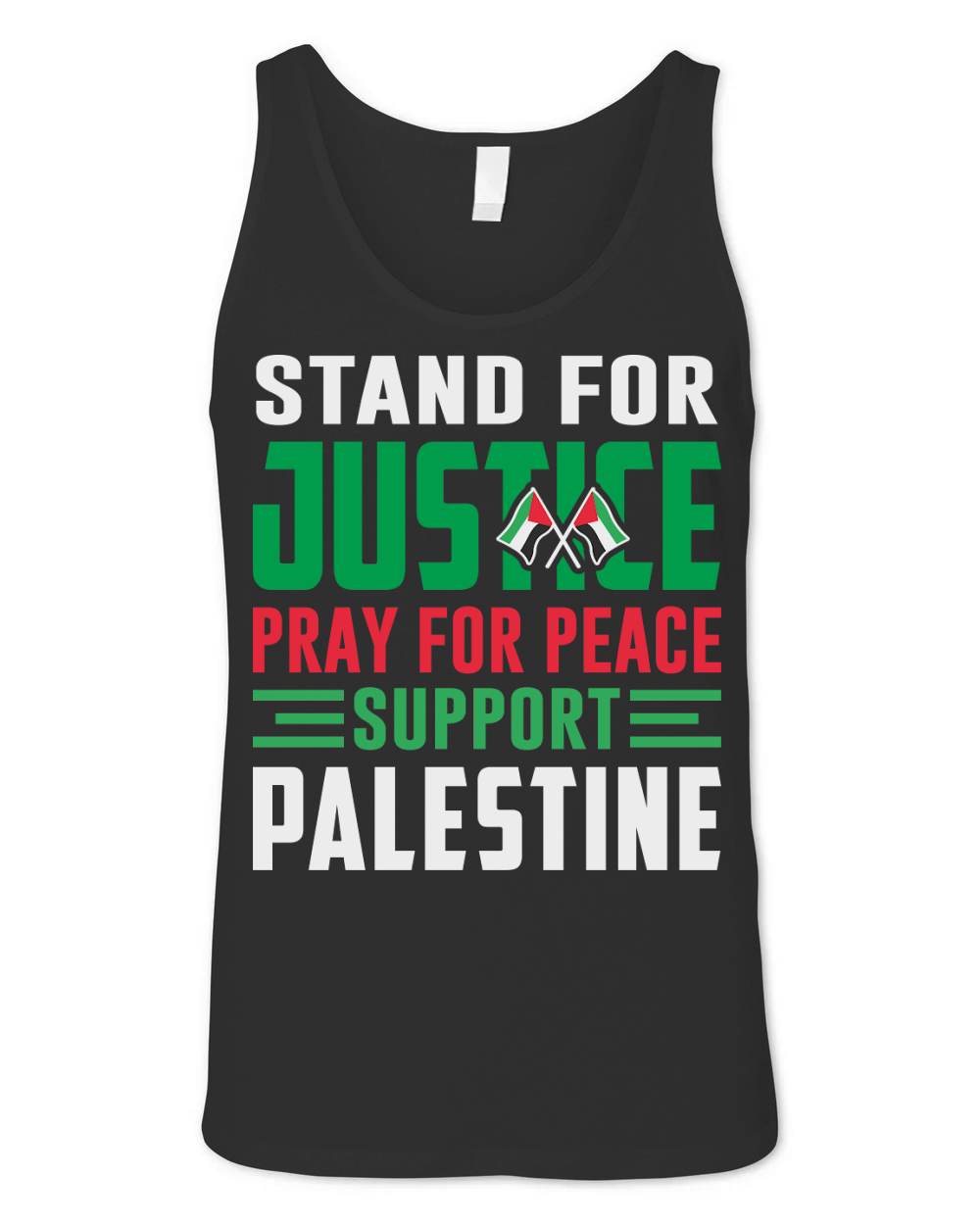 Stand For Justice Pray For Peace Support Palestine 02 Unisex Jersey Tank