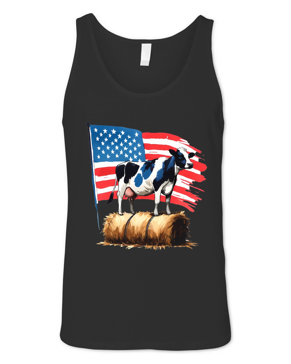 Stars, stripes and moo 02 Unisex Jersey Tank