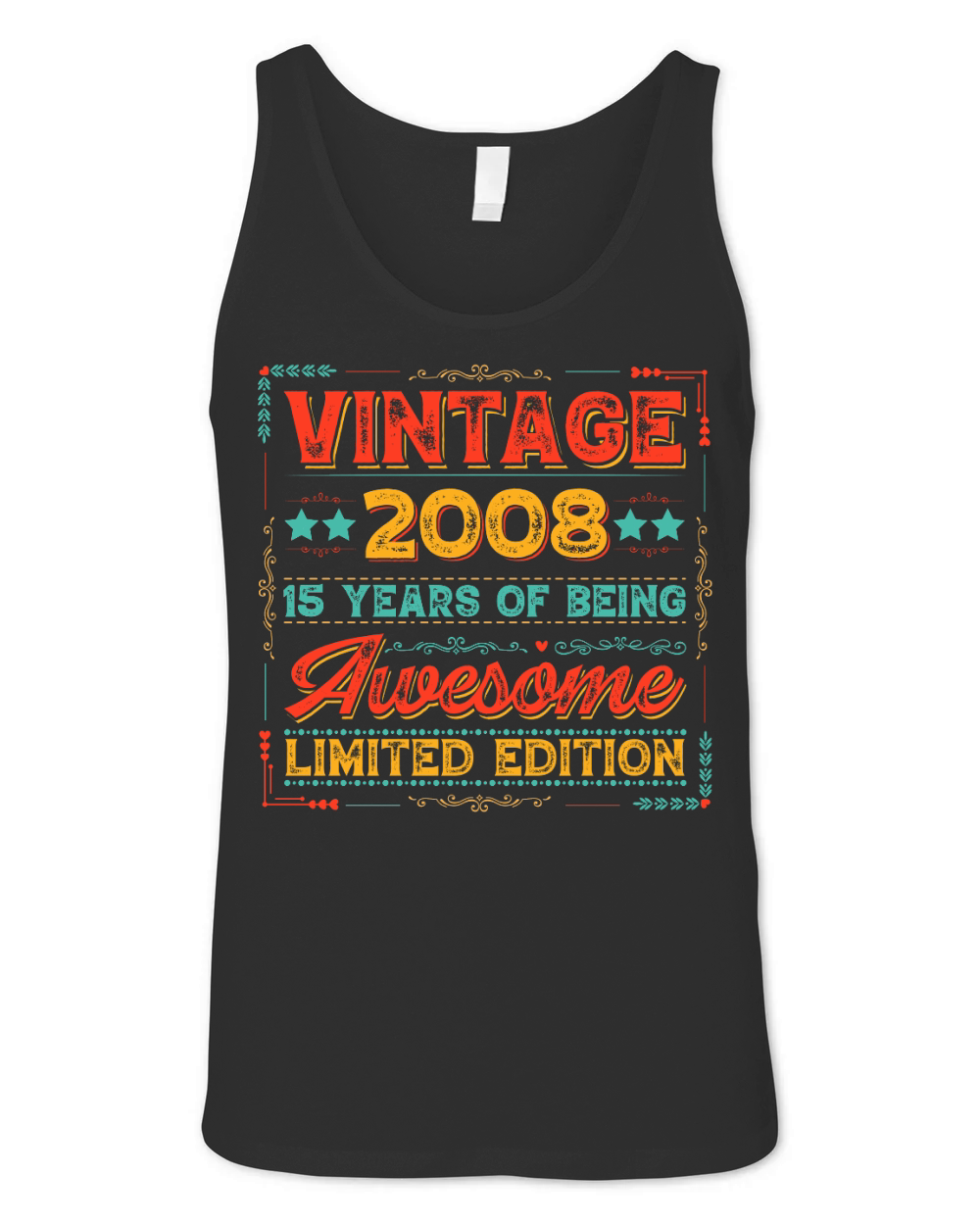 Vintage 2008 Being Awesome Limited Edition Birthday (1) Unisex Jersey Tank