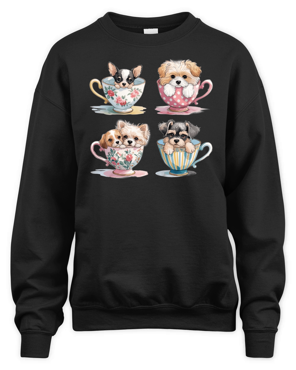 Dog Watercolor Bundle 08 Unisex Premium Crewneck Sweatshirt