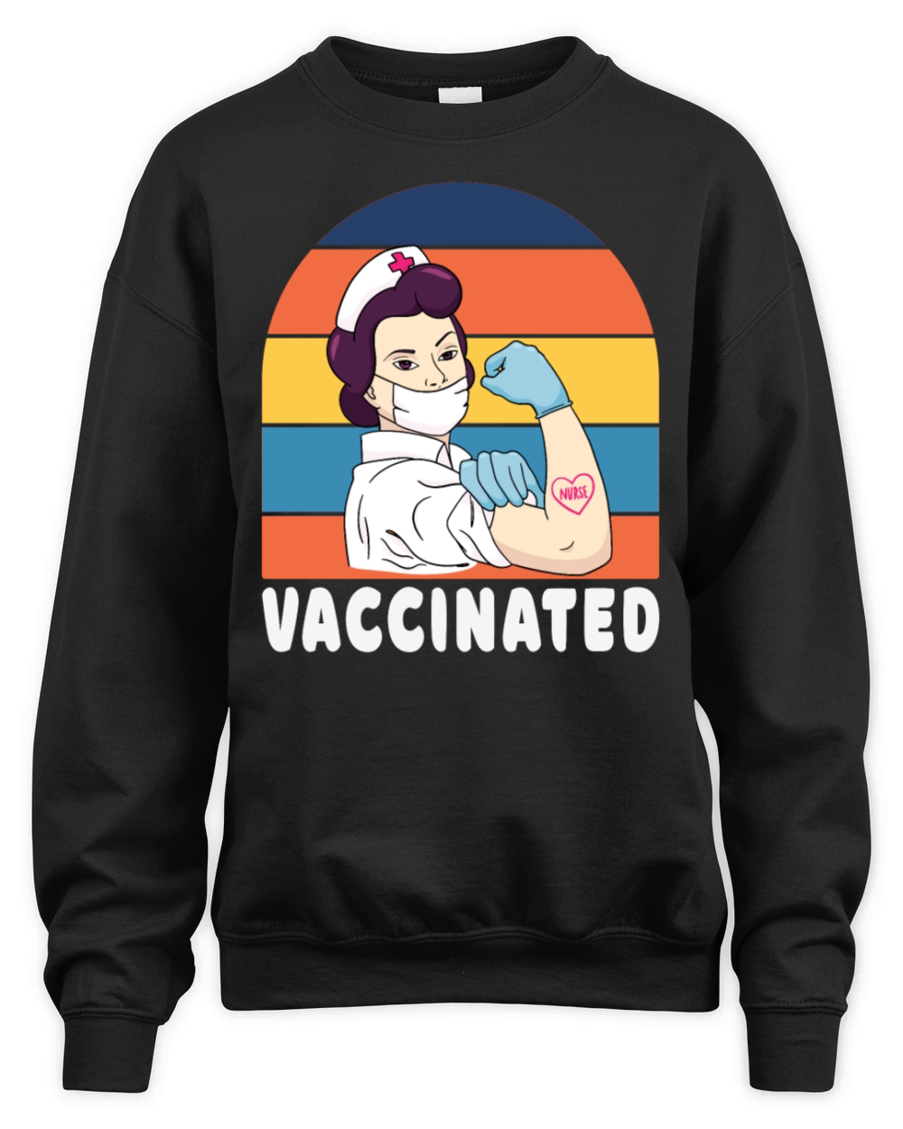 Nurse Vaccination Vaccinated summer Unisex Premium Crewneck Sweatshirt