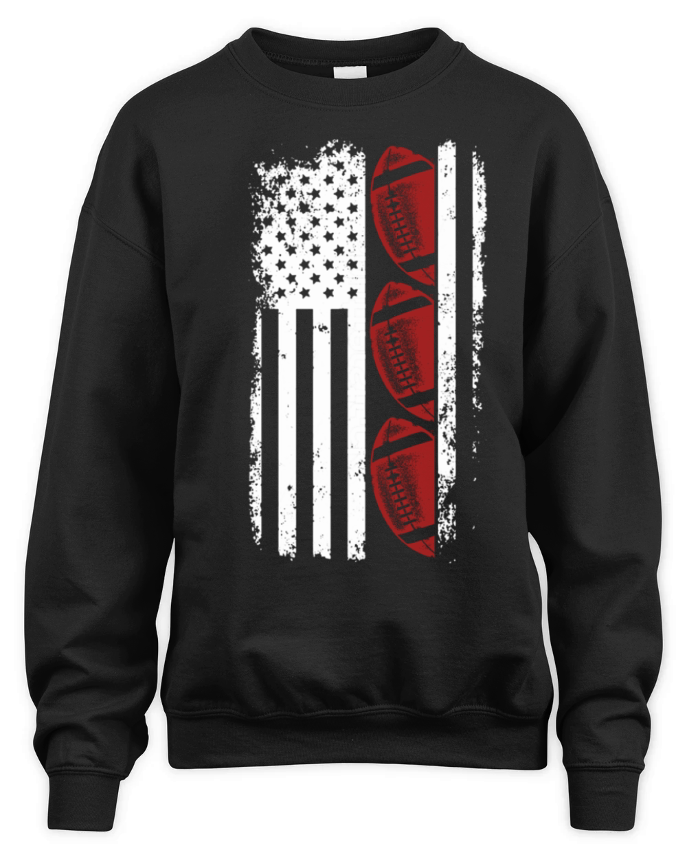 Usa Football - Football flag t-shirt for American Unisex Premium Crewneck Sweatshirt