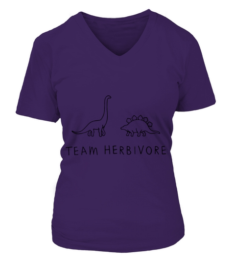 TEAM HERBIVORE vegan V-neck T-Shirt Woman