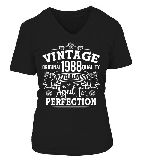 Vintage Birthday TShirt Design Bundle 1988 V-neck T-Shirt Woman