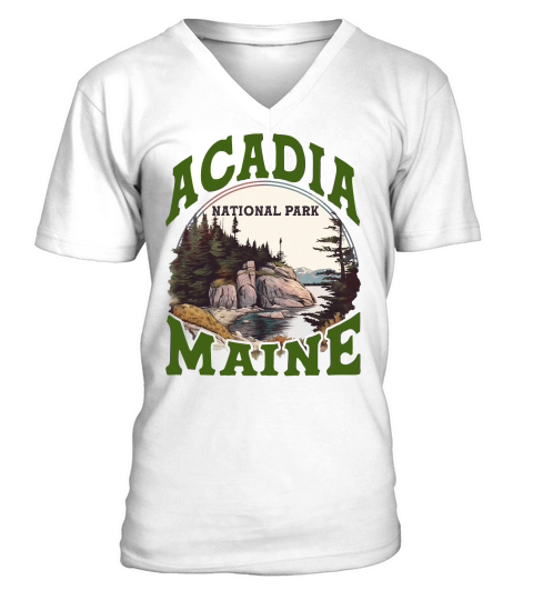 Acadia National Park Maine V-Neck T-shirt