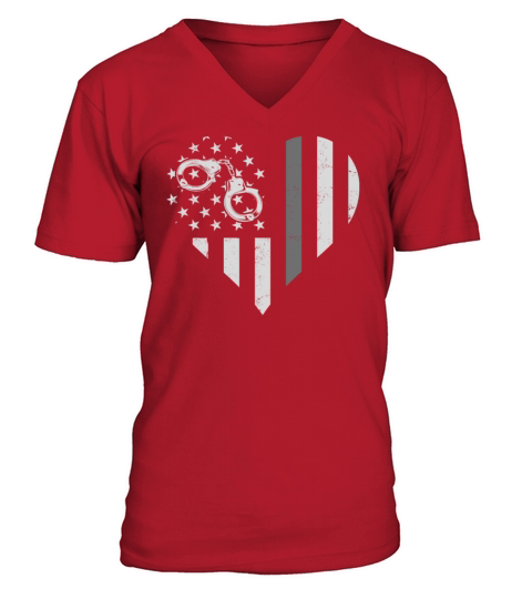Correctional Officer Patriotic V-Neck T-shirt