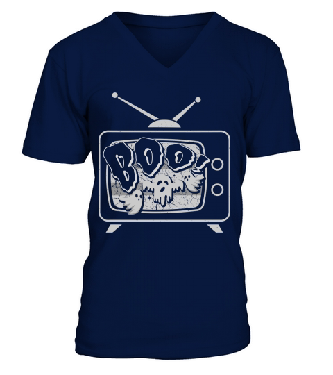 Halloween Vintage Boo Ghost 1 V-Neck T-shirt