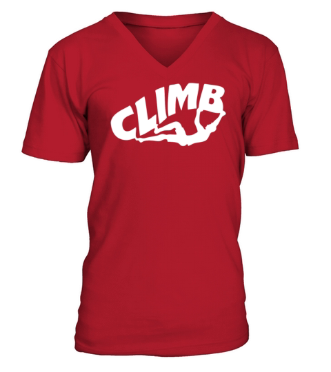 Rock Climbing V-Neck T-shirt