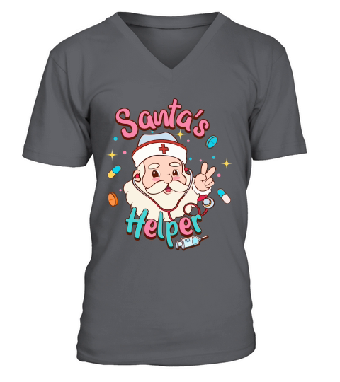 Santas helper V-Neck T-shirt