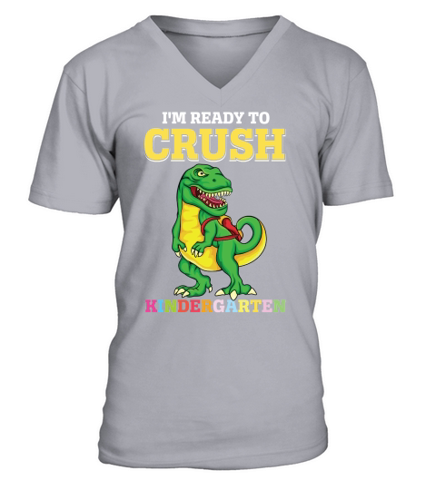 T rex Dinosaur Back to School kindergarten V-Neck T-shirt