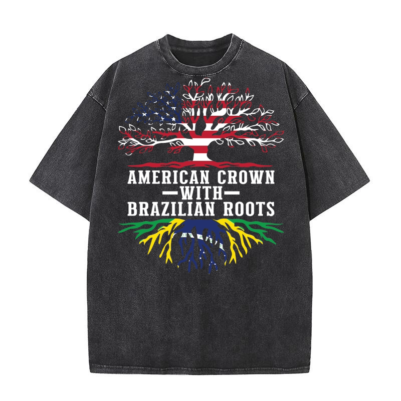 American Crown With Brazilian Roots Washed T-Shirt