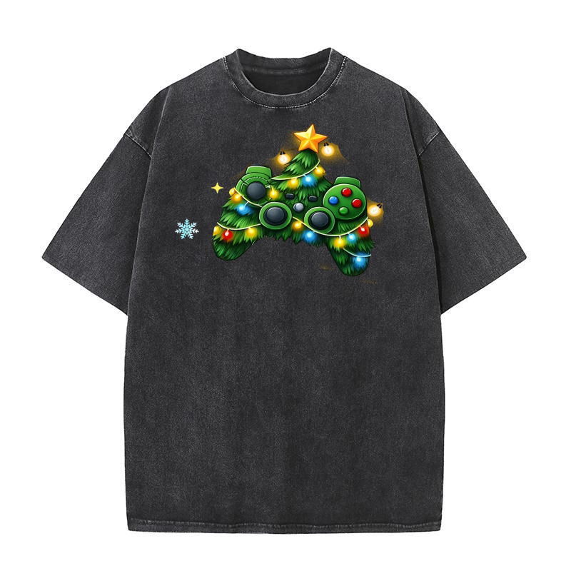 Christmas Controller Video Game05 Washed T-Shirt
