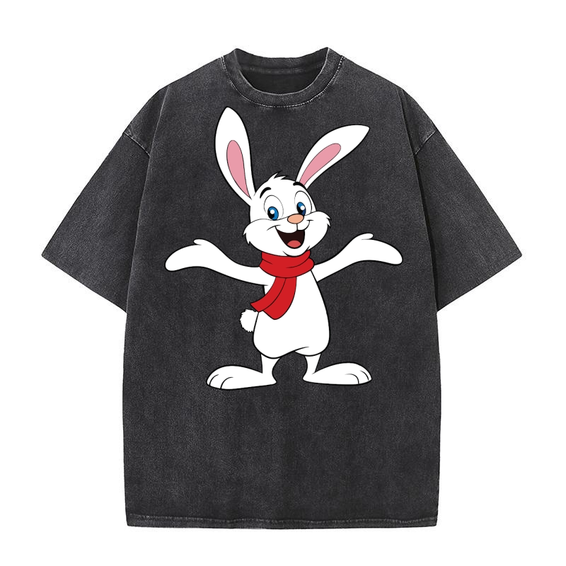 Christmas Rabbit 12 Washed T-Shirt