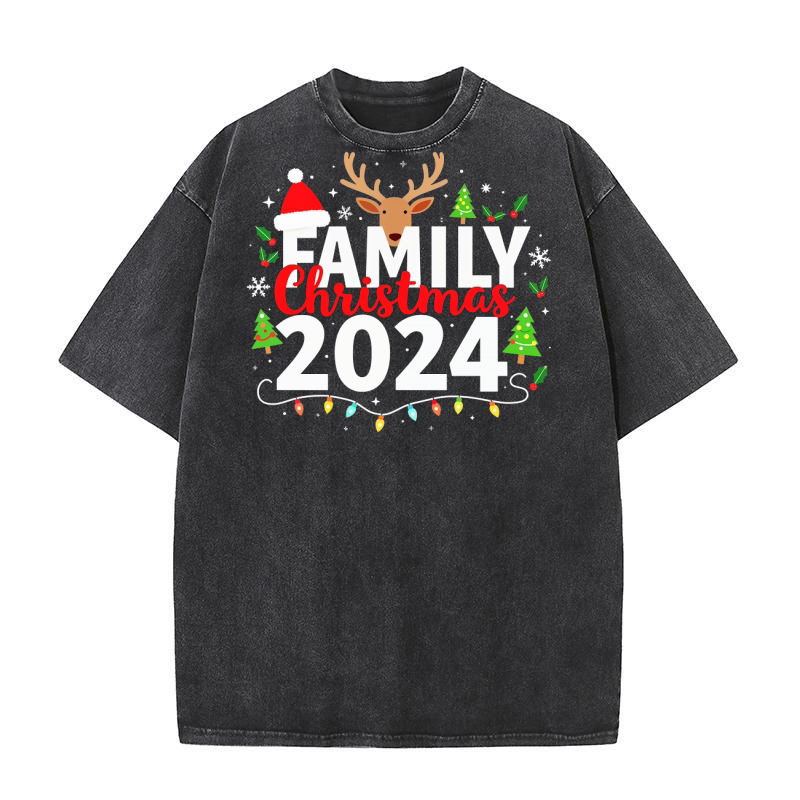 Family christmas 2024 6 Washed T-Shirt