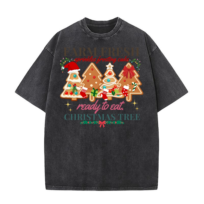 Farm fresh sprinkles frosting cake Ready to eat christmas tree Washed T-Shirt