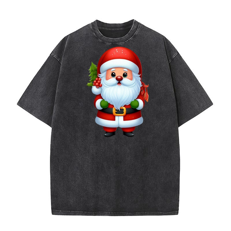 Funny Christmas Animal clipart (7) Washed T-Shirt