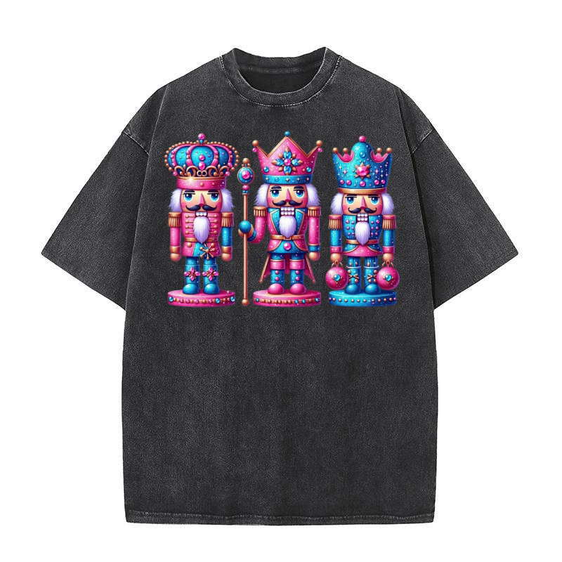 Glitter nutcracker Merry Christmas 03 Washed T-Shirt