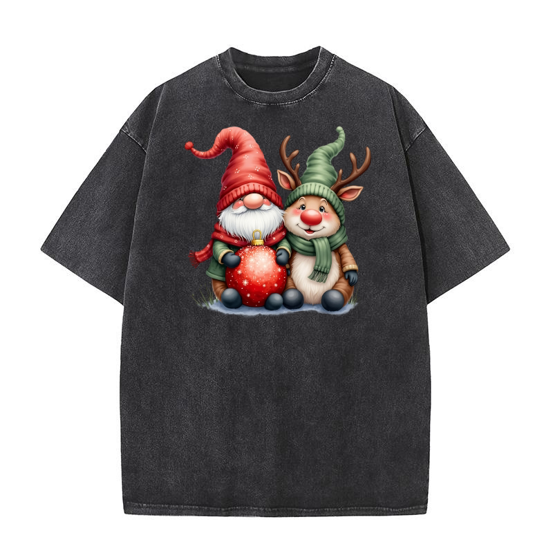 Gnome Sublimation Clipart 10 16 Washed T-Shirt