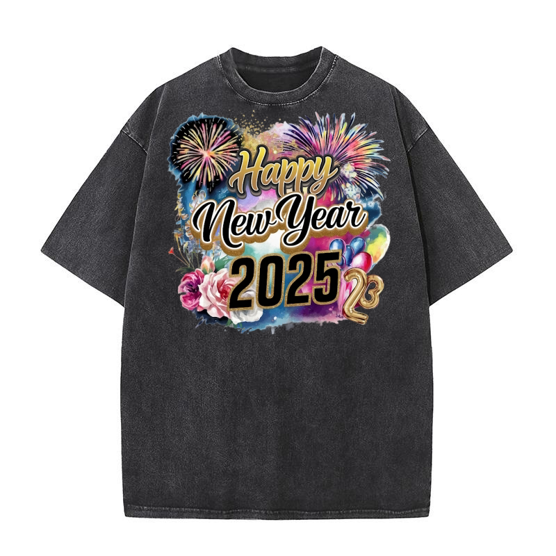 Happy new year 6 Washed T-Shirt