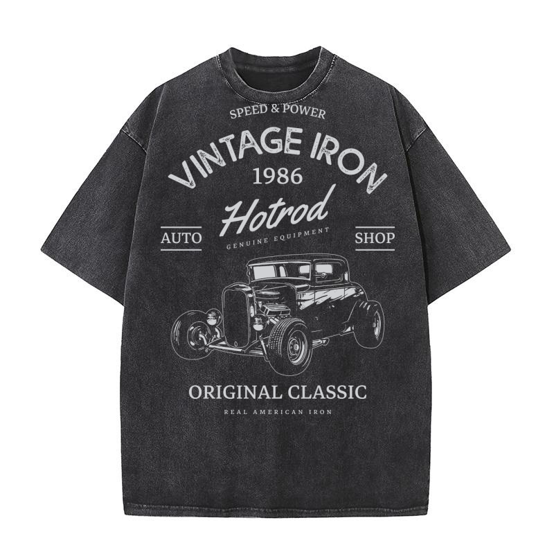 Hotroc classic car vector graphics Washed T-Shirt