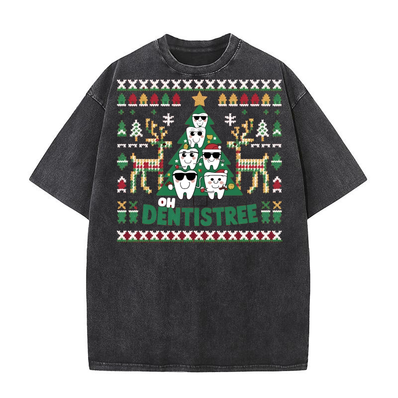 Oh Dentistree Christmas Washed T-Shirt
