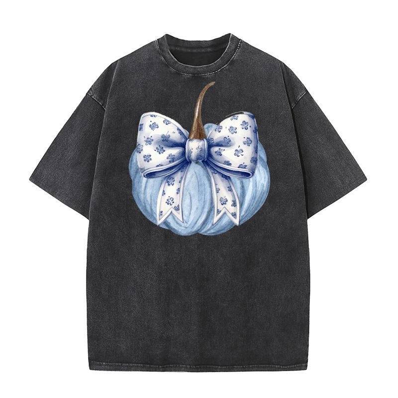 Preppy Blue Pumpkin Washed T-Shirt