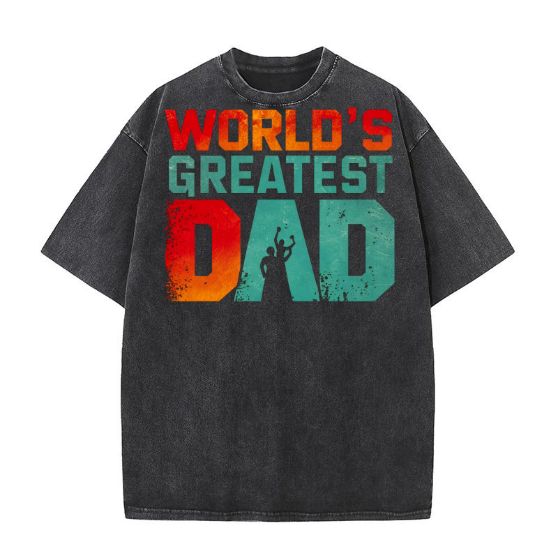 Worlds greatest dad Washed T-Shirt