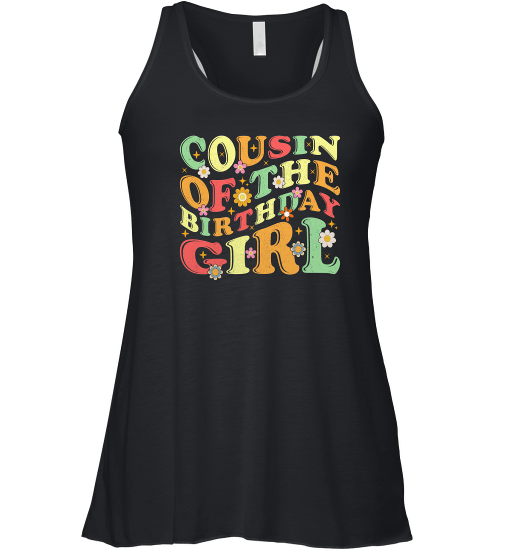 COUSIN OF THE BIRTHDAY GIRL Women's Flowy Tank Top