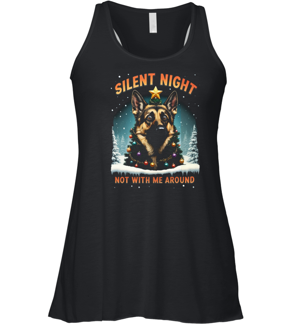 Silent Night Not with Me Around Women's Flowy Tank Top