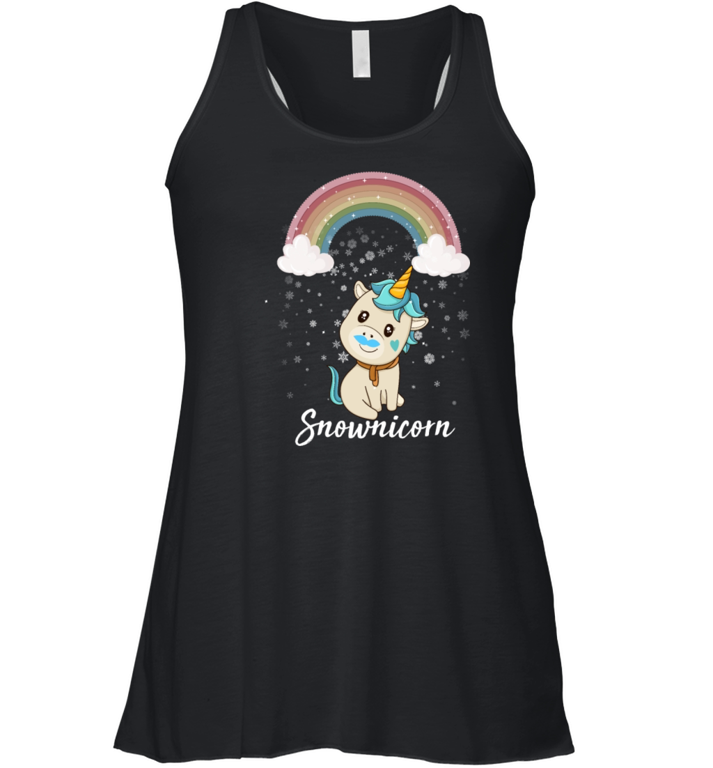 Snownicorn Just A Kid Who Loves Unicorn Women's Flowy Tank Top