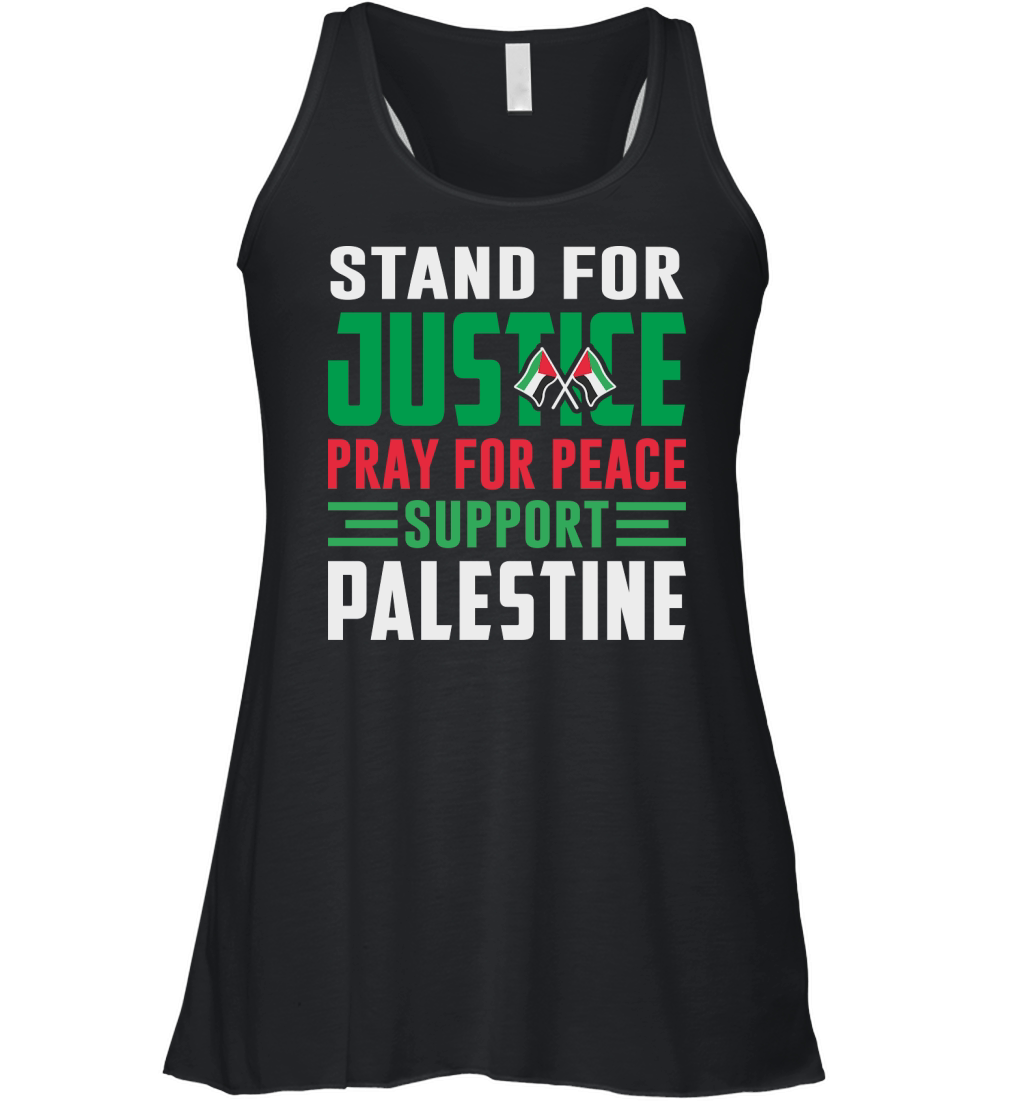 Stand For Justice Pray For Peace Support Palestine 02 Women's Flowy Tank Top