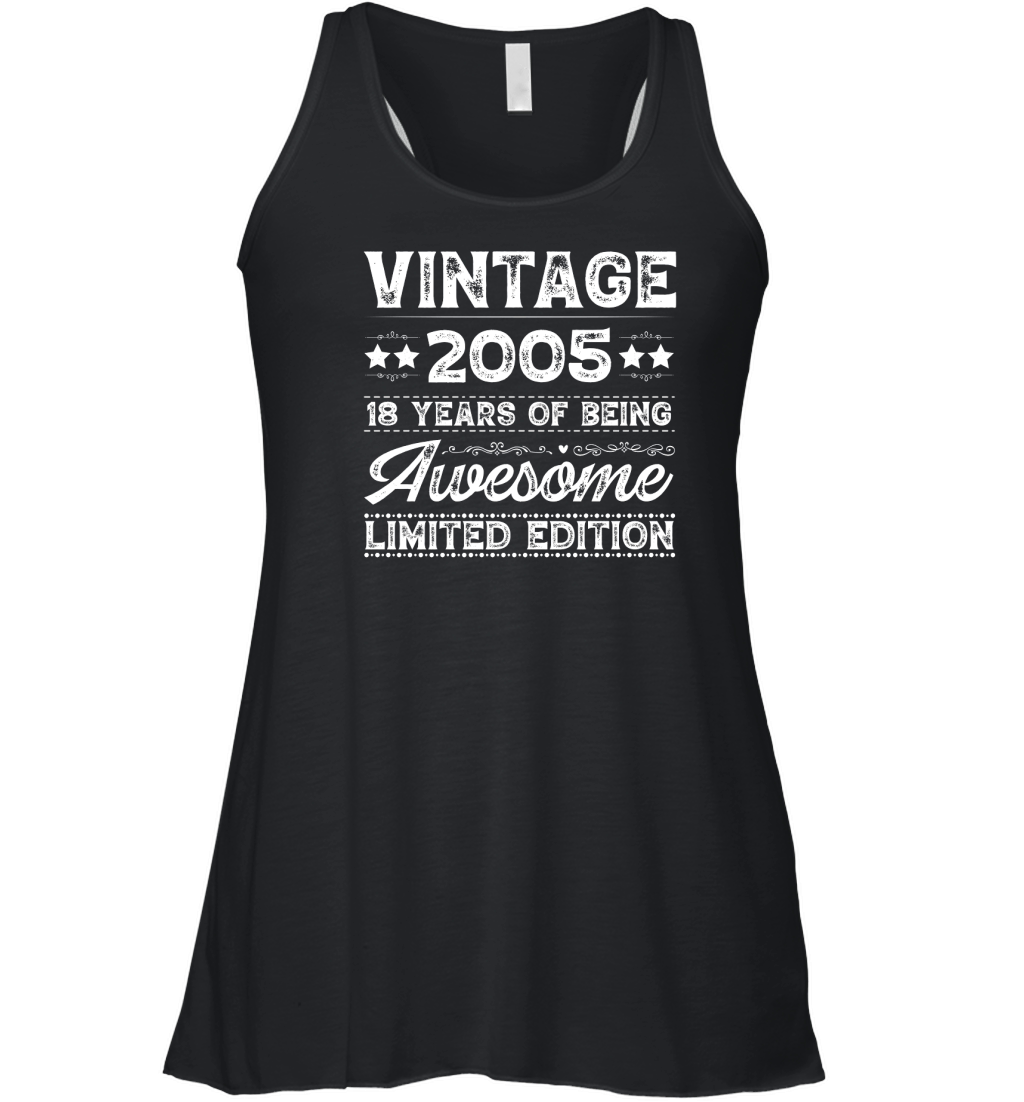 Vintage 2005 Being Awesome Limited Edition Birthday (2) Women's Flowy Tank Top