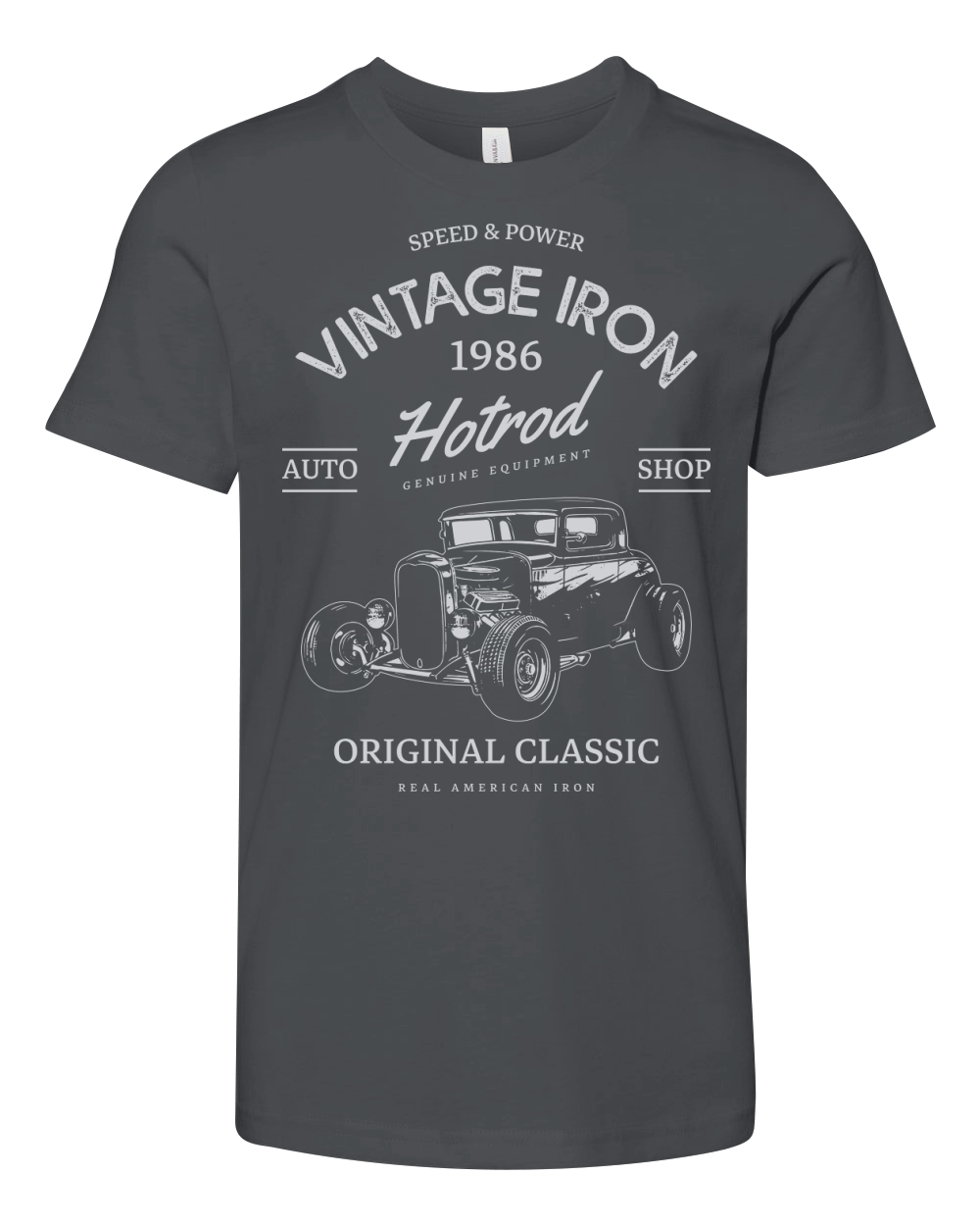 Hotroc classic car vector graphics Youth Unisex Jersey Tee