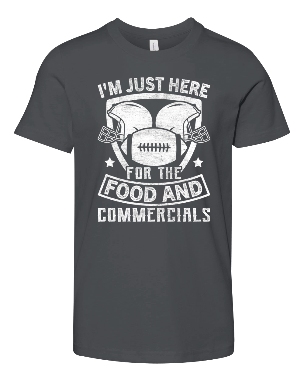 Im just here for the food and Commercials Youth Unisex Jersey Tee