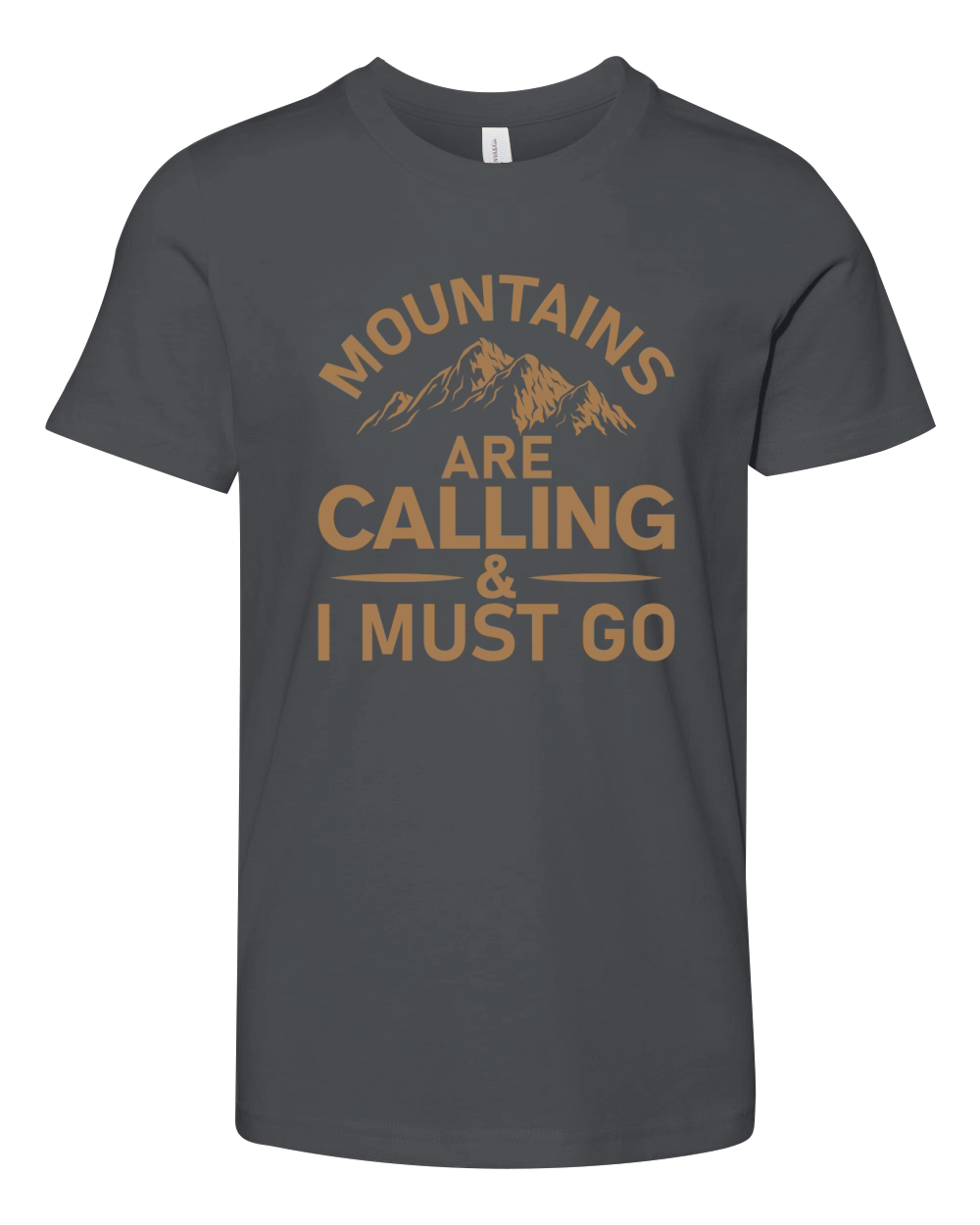 Mountains Are Calling & I Must Go Youth Unisex Jersey Tee