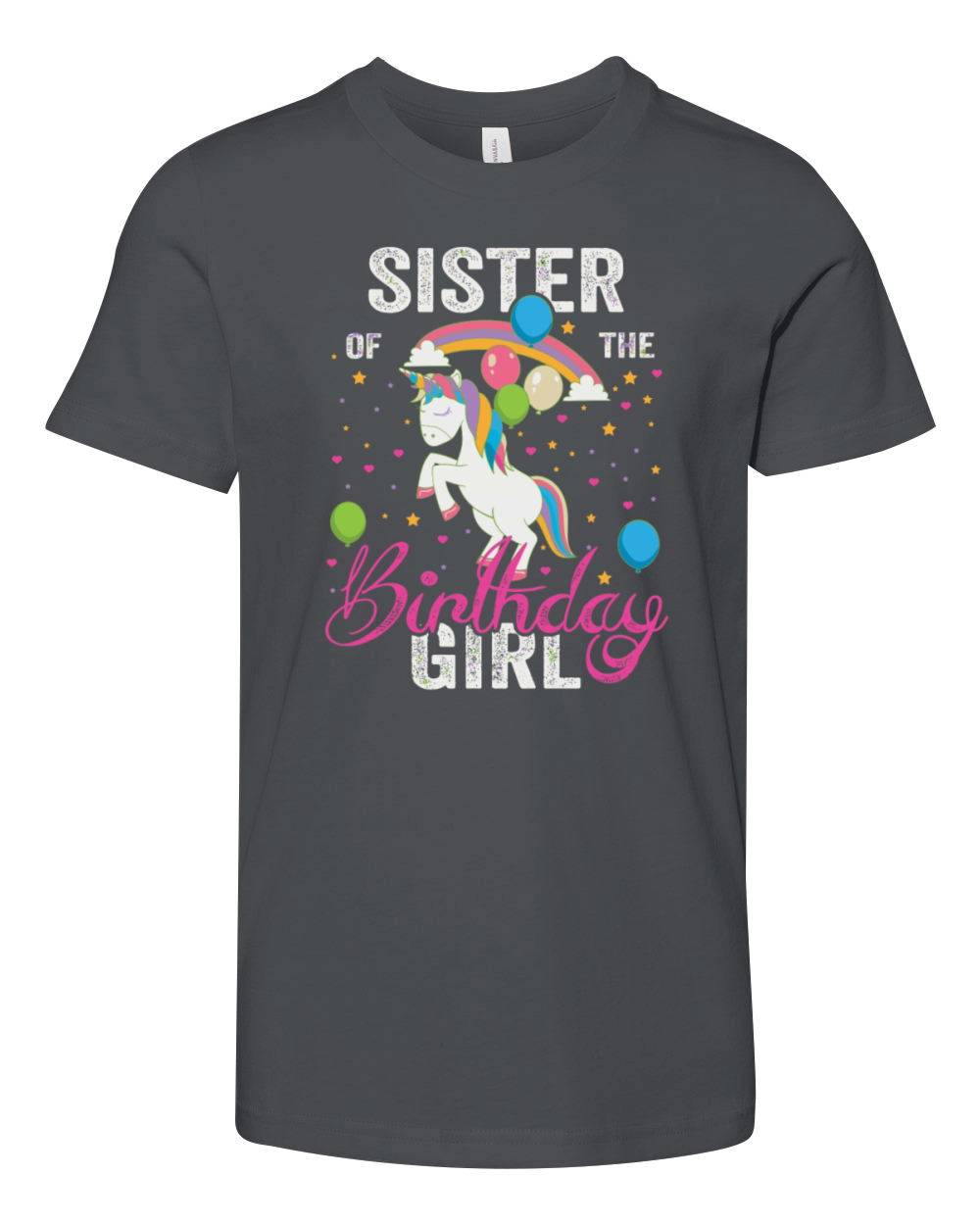 Sister Of The Birthday Girl Awesome Unicorn Gift F Youth Unisex Jersey Tee