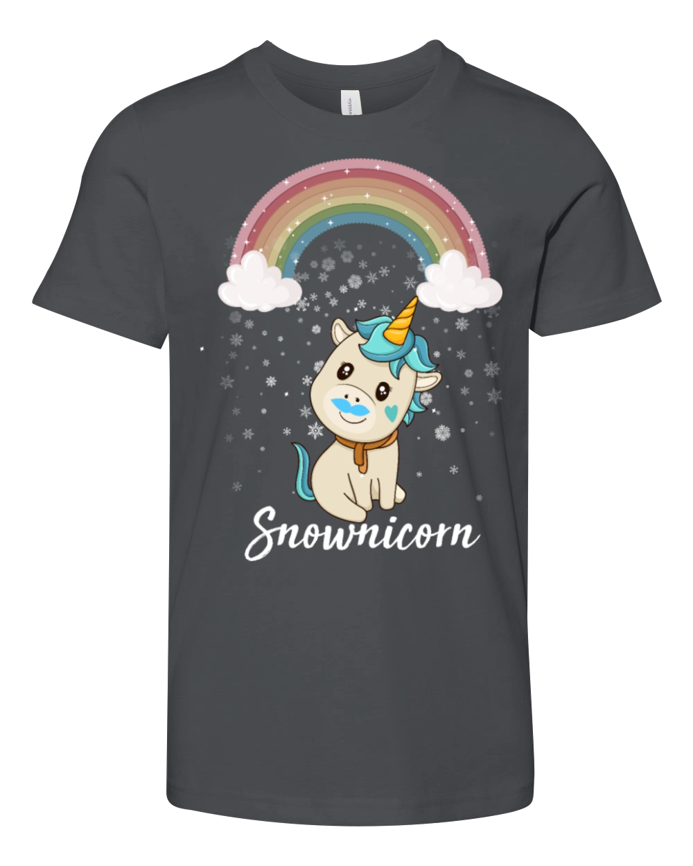 Snownicorn Just A Kid Who Loves Unicorn Youth Unisex Jersey Tee