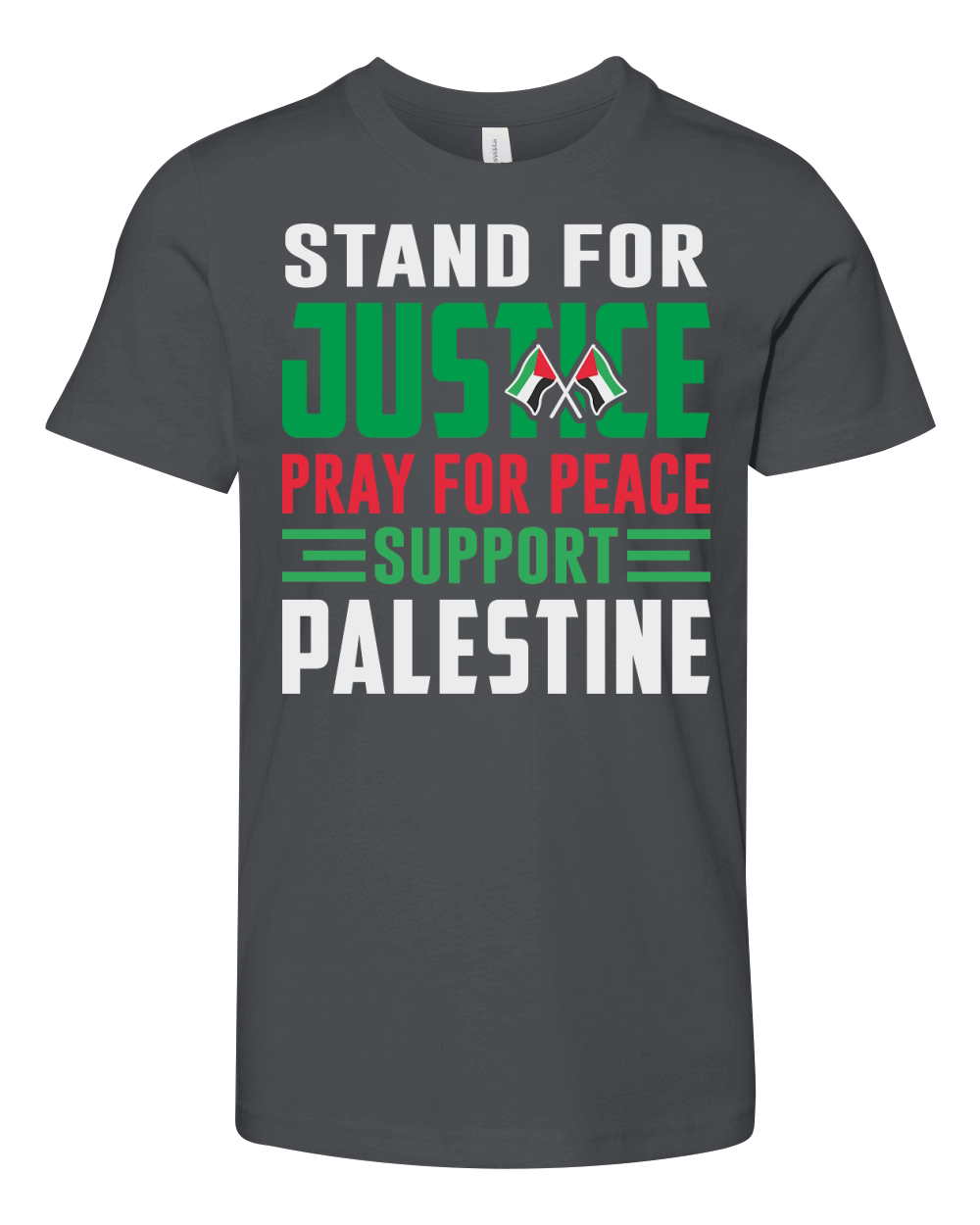 Stand For Justice Pray For Peace Support Palestine 02 Youth Unisex Jersey Tee