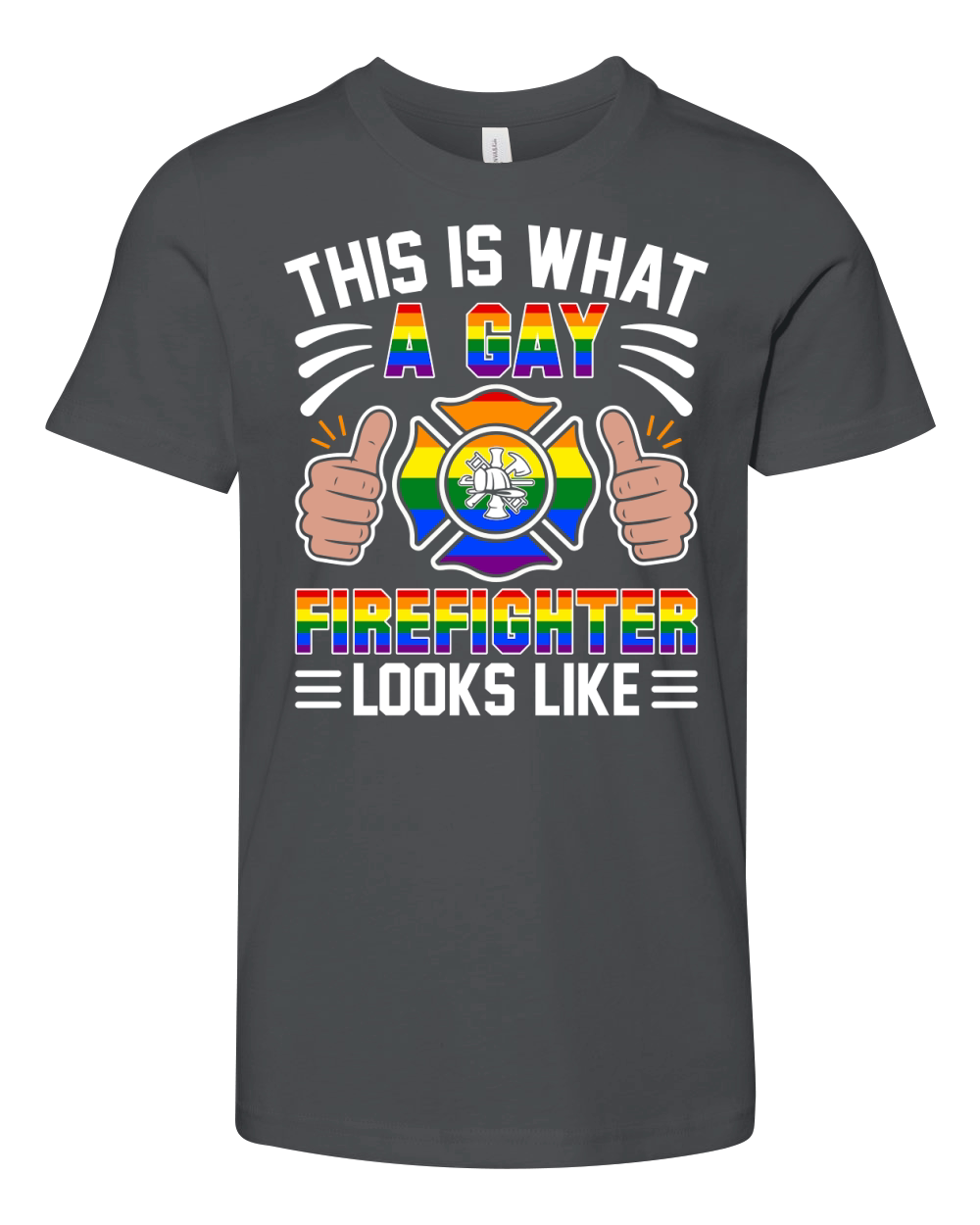 This Is What A Gay Firefighter Looks Like Youth Unisex Jersey Tee