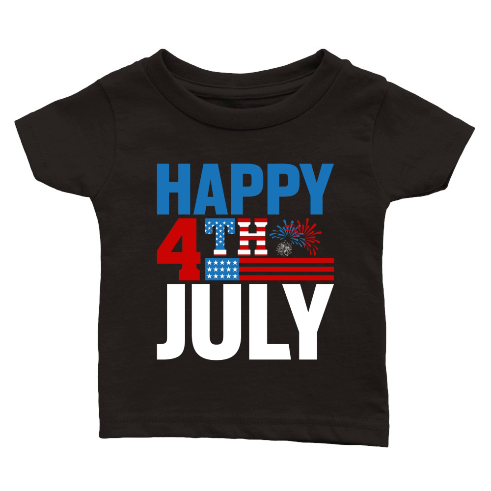 Happy 4th of July (3) Classic Baby Crewneck T-shirt