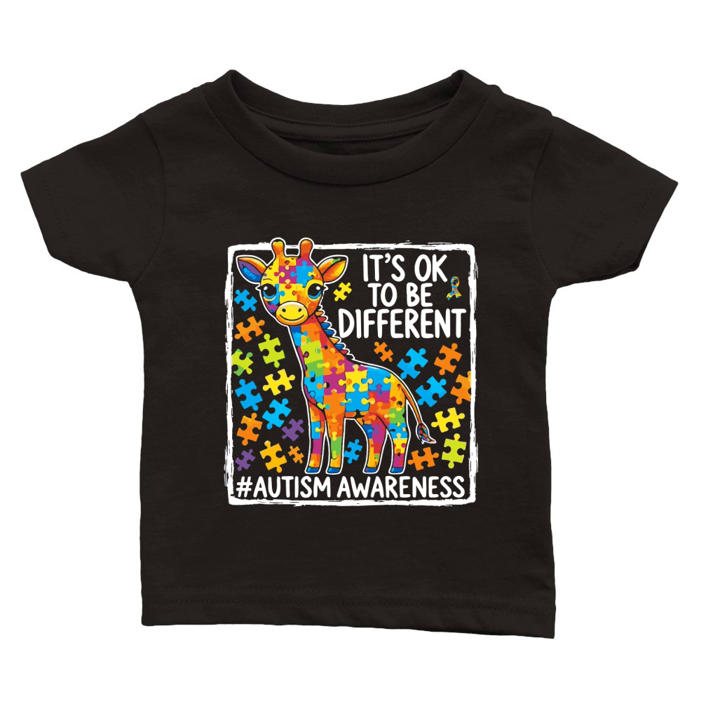 Its ok to be diffrent   #AutismAwareness Classic Baby Crewneck T-shirt