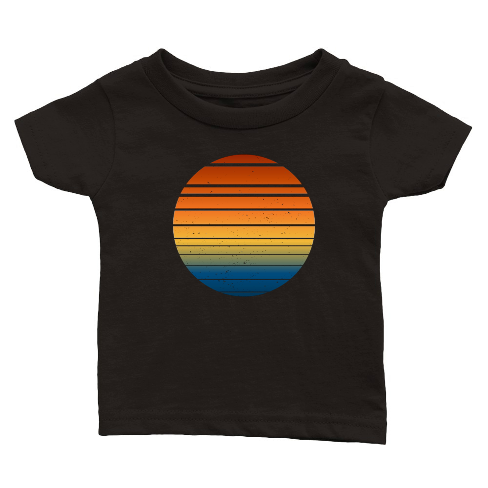 Vintage Retro Sunset (8) Classic Baby Crewneck T-shirt