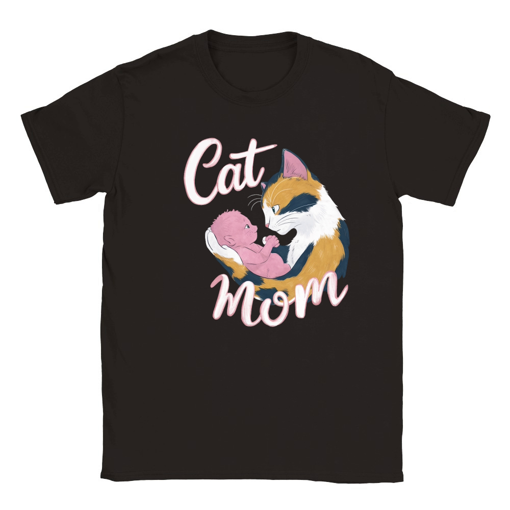 Cat Mom 1 Classic Kids Crewneck T-shirt