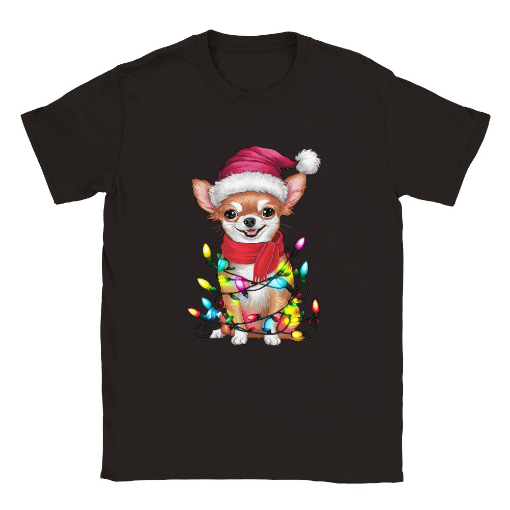 Christmas Chihuahua Digital 1 Classic Kids Crewneck T-shirt