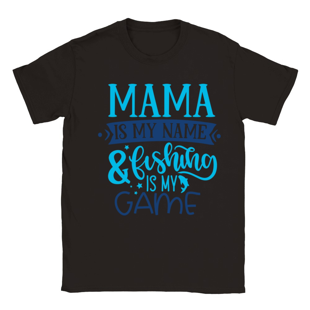 Clothing For Fisherman Mama Is My Name Fishing Classic Kids Crewneck T-shirt