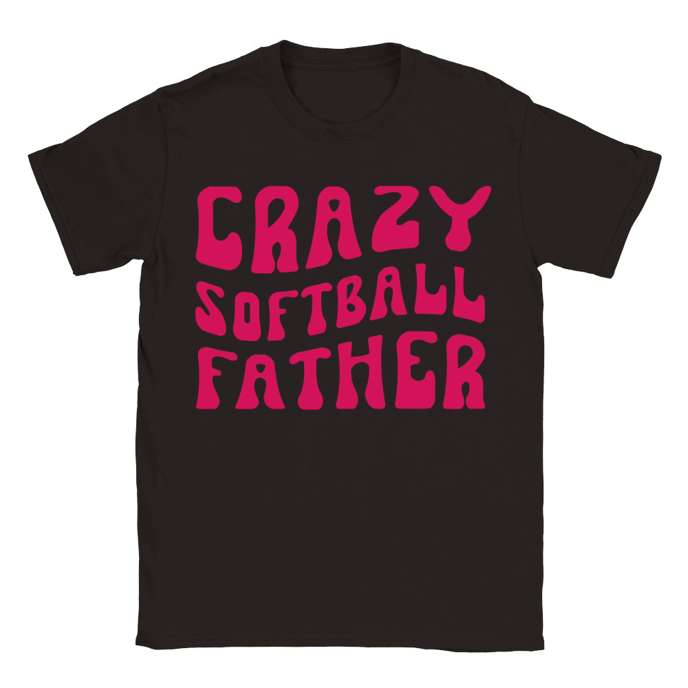 Crazy Softball Father Classic Kids Crewneck T-shirt