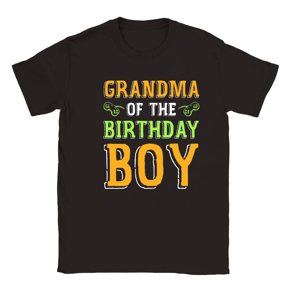 Grandma of the Birthday Boy T Shirt Design (1) Classic Kids Crewneck T-shirt